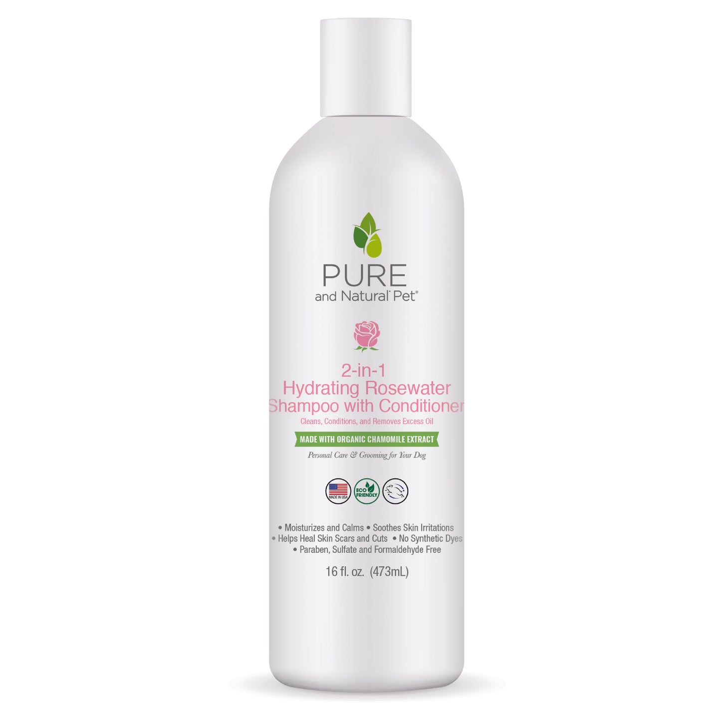 2-in-1 Hydrating Rosewater Shampoo with Conditioner - Pure and Natural Pet