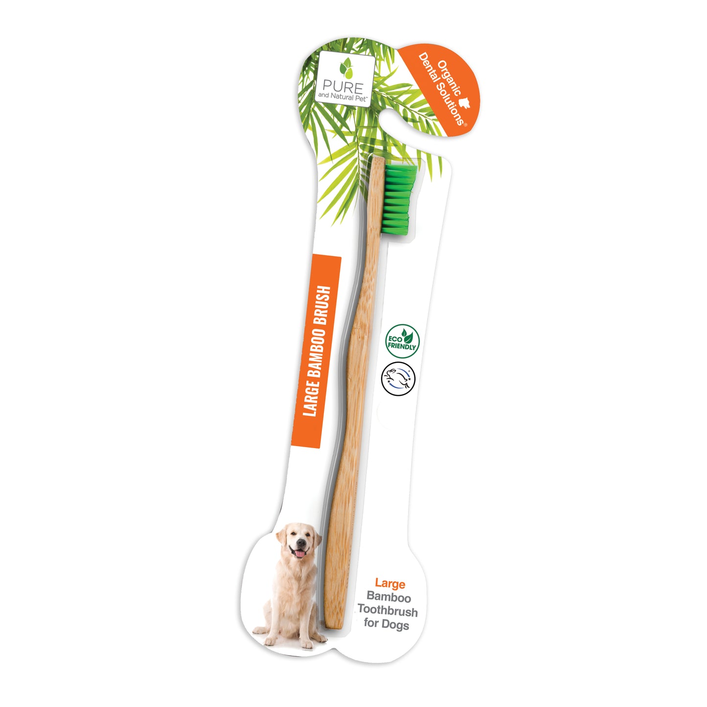 Bamboo Toothbrush for Large Dogs - Organic Dental Solutions® - Pure and Natural Pet