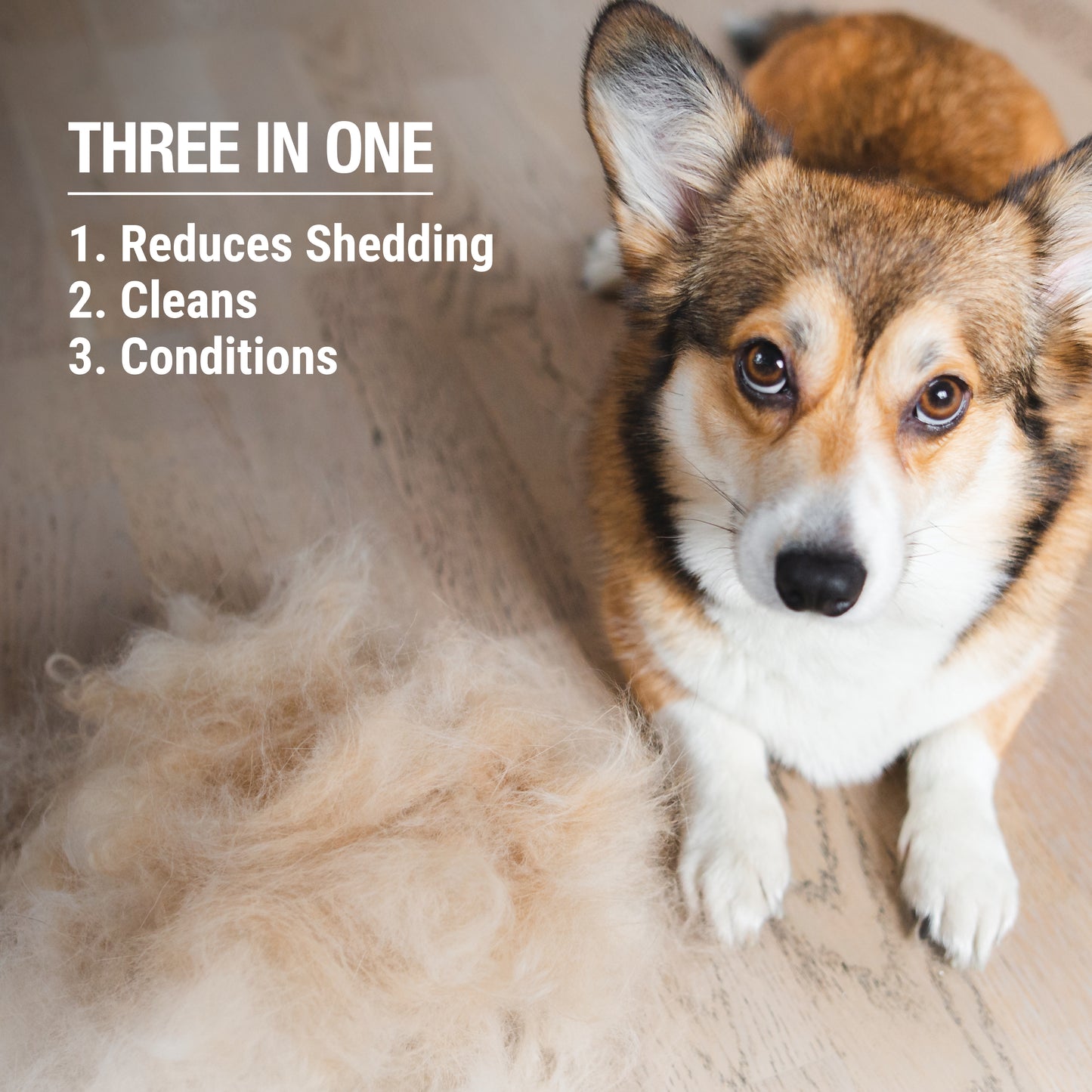 3-in-1 Shed Control Shampoo with Conditioner (Sweet Orange & Coconut) - Pure and Natural Pet