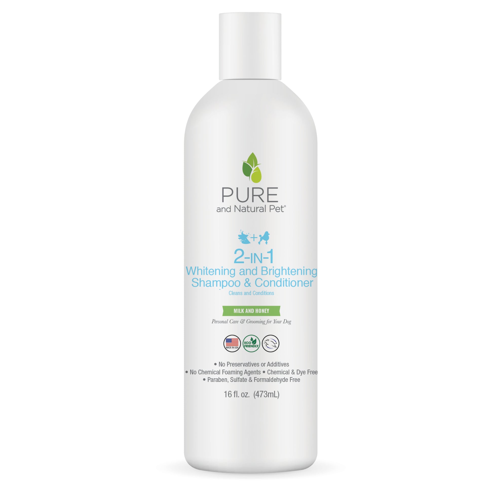 2-in-1 Whitening and Brightening Shampoo & Conditioner (Milk and Honey) - Pure and Natural Pet