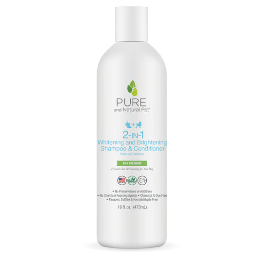 2-in-1 Whitening and Brightening Shampoo & Conditioner (Milk and Honey) - Pure and Natural Pet