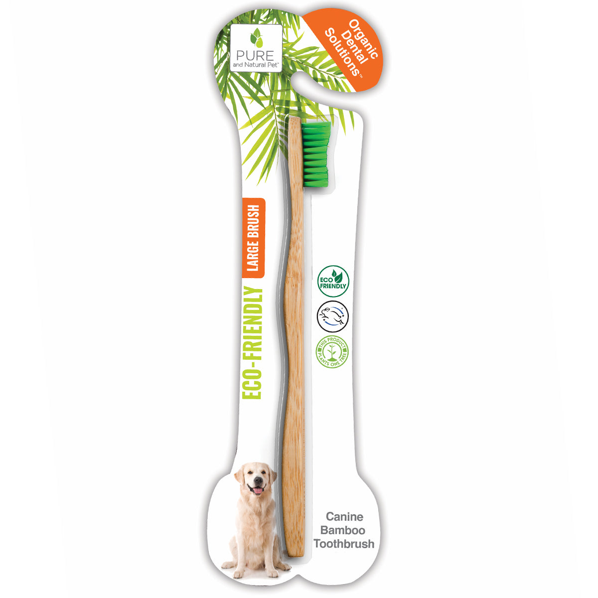 Bamboo Toothbrush for Large Dogs Organic Dental Solutions PURE AND NATURAL PET