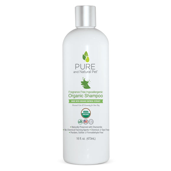 Fragrance Free Hypoallergenic Organic Shampoo - Pure and Natural Pet