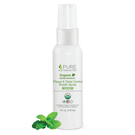Plaque & Tartar Control Breath Spray for Dogs - Organic Dental Solutions® - Pure and Natural Pet