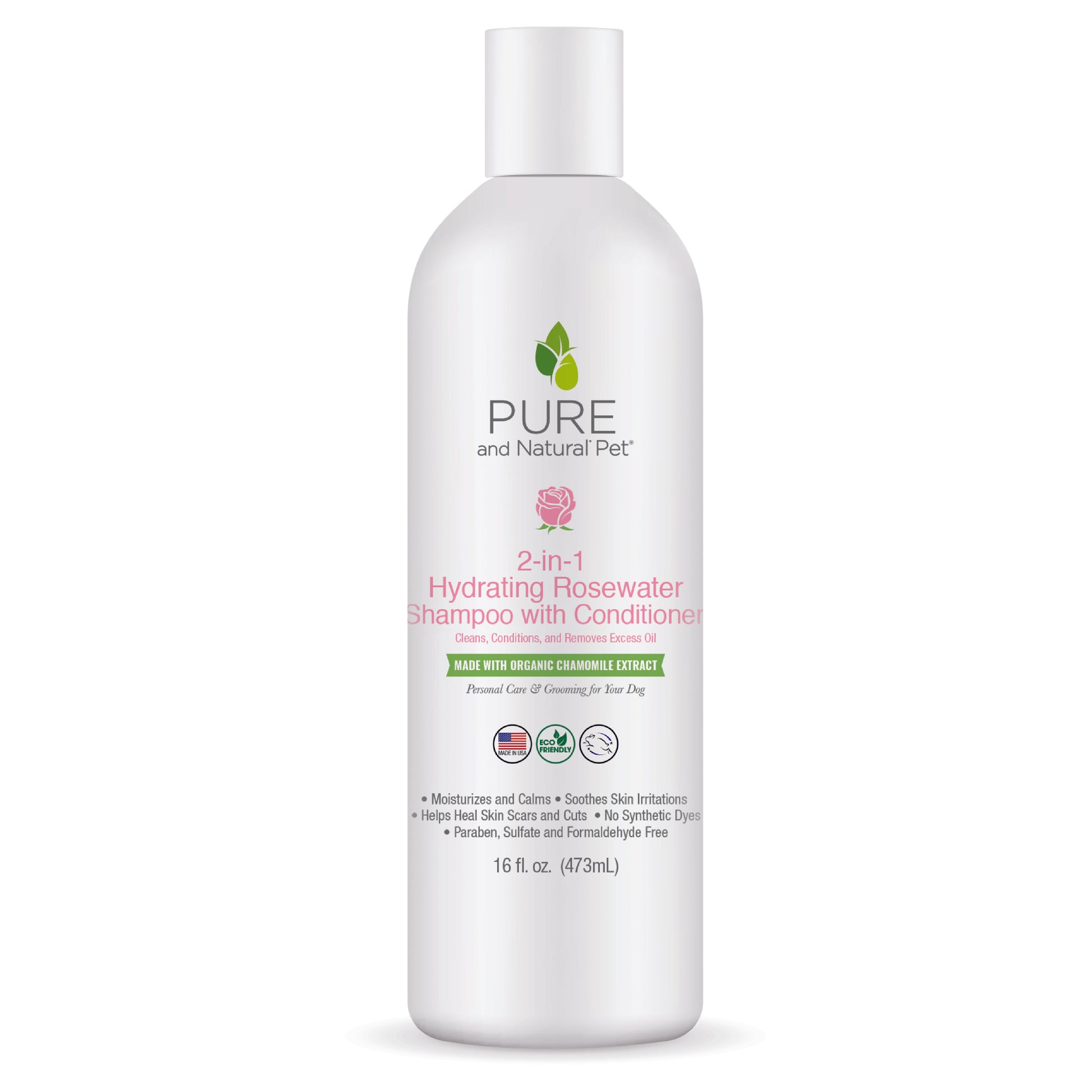 2-in-1 Hydrating Rosewater Shampoo with Conditioner - Pure and Natural Pet