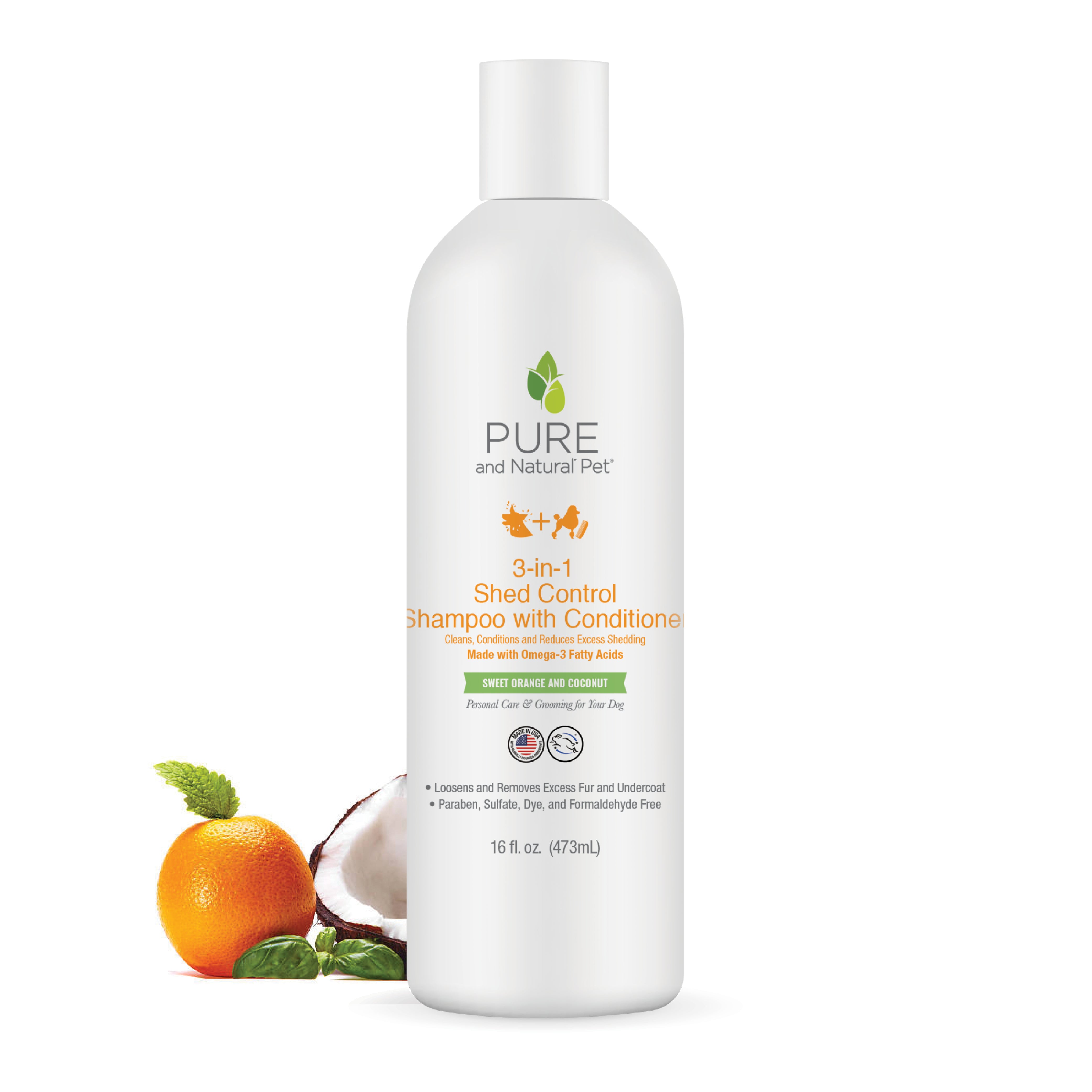 3-in-1 Shed Control Shampoo with Conditioner (Sweet Orange