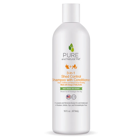 3-IN-1 Shed Control Shampoo with Conditioner (Sweet Orange & Coconut) - Pure and Natural Pet