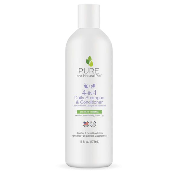 4-in-1 Daily Shampoo & Conditioner (Lavender & Chamomile) - Pure and Natural Pet