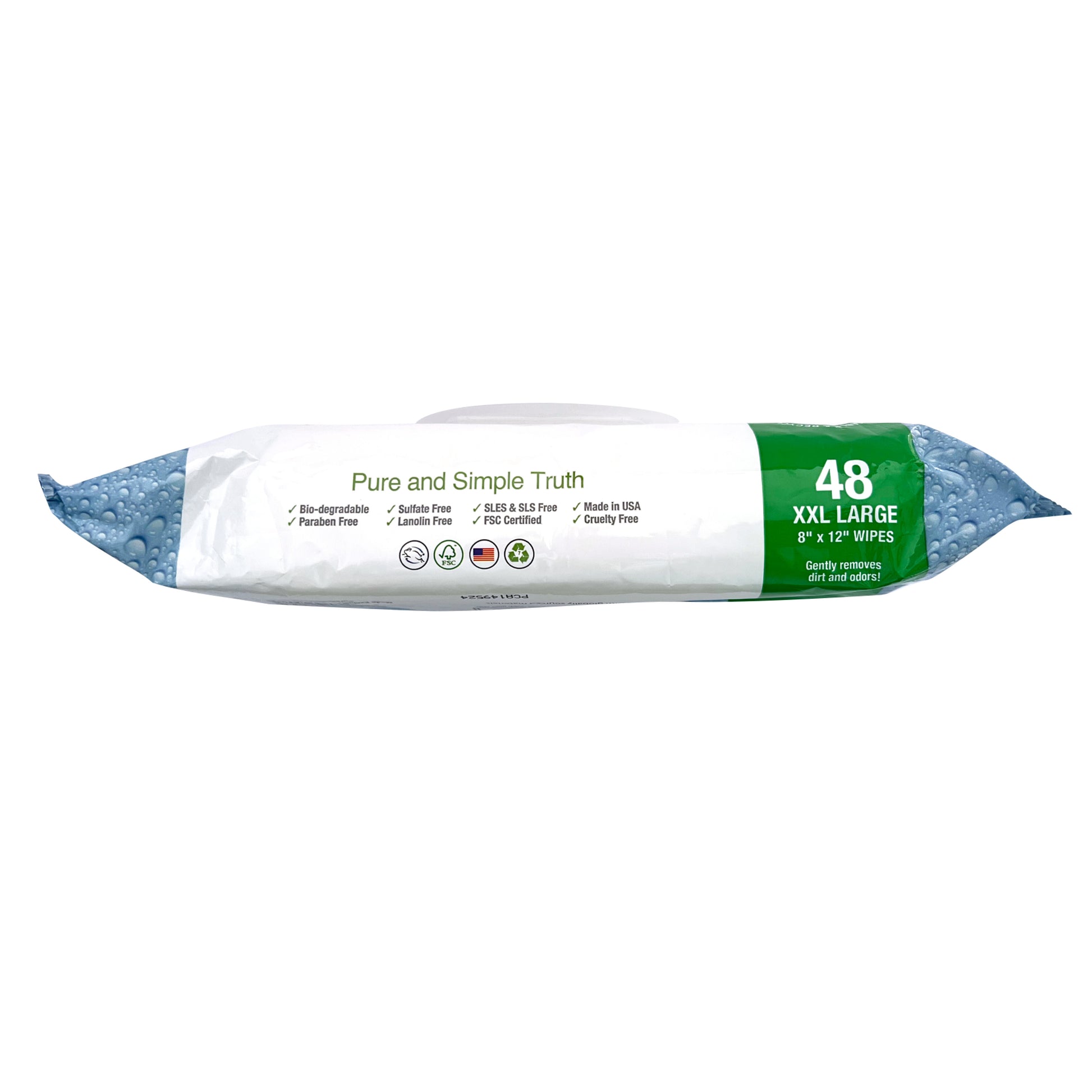 Extra Extra Large Disposable Wipes (Hypoallergenic Fragrance-Free) - Pure and Natural Pet