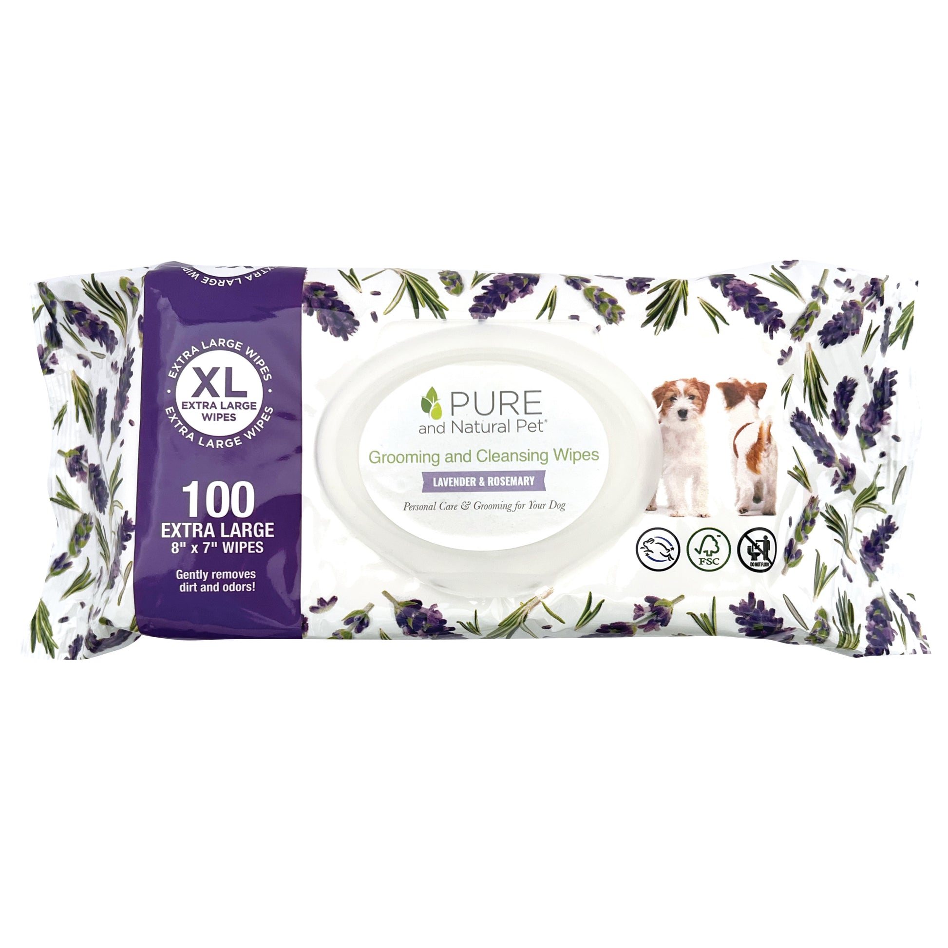 Grooming and Cleansing Wipes (Lavender and Rosemary) - Pure and Natural Pet