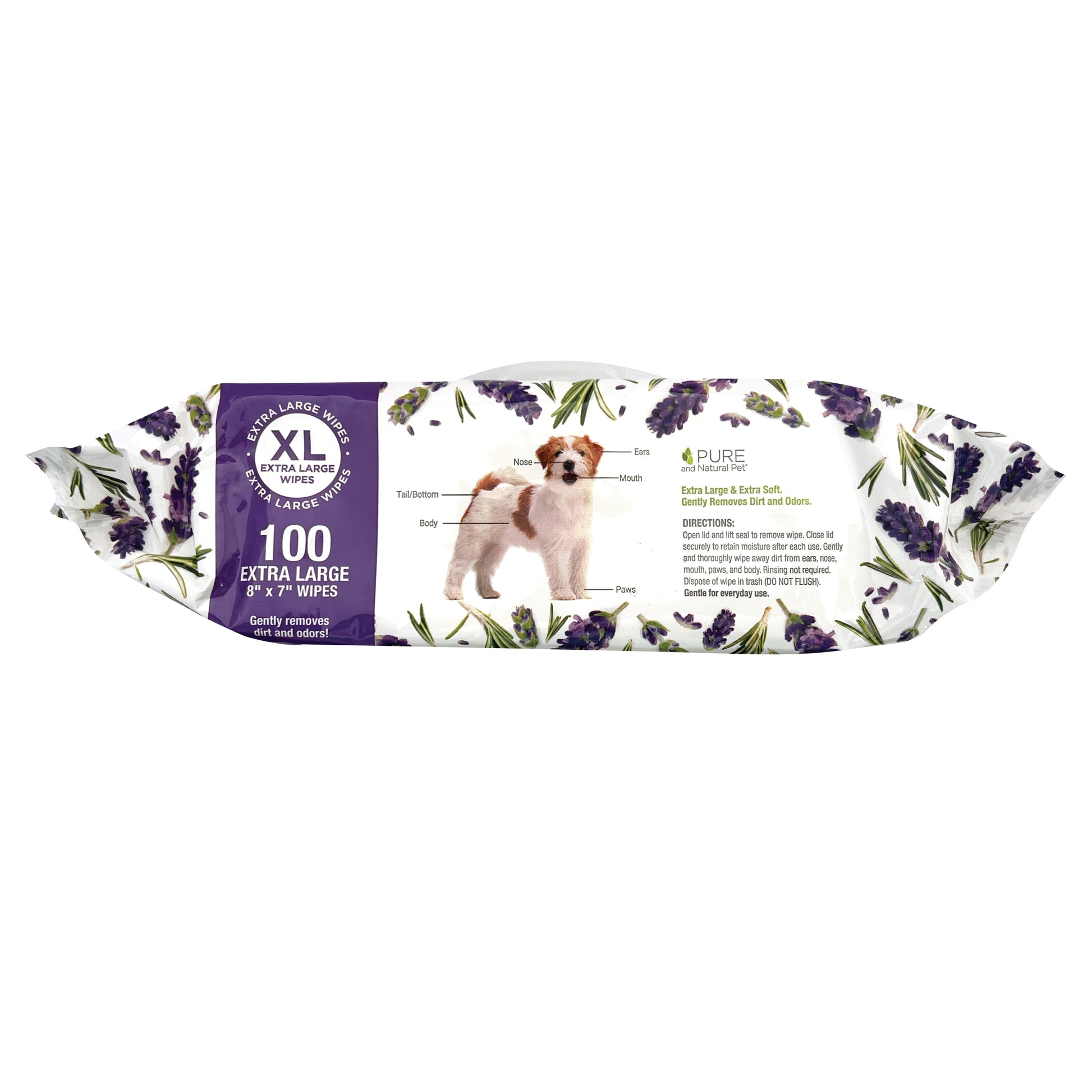 Grooming and Cleansing Wipes (Lavender and Rosemary) - Pure and Natural Pet