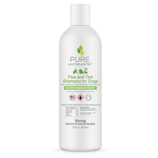Flea and Tick Shampoo for Dogs - Pure and Natural Pet