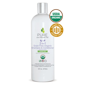 2-In-1 Grain-Free Organic Shampoo & Conditioner (Lavender & Mint) - Pure and Natural Pet