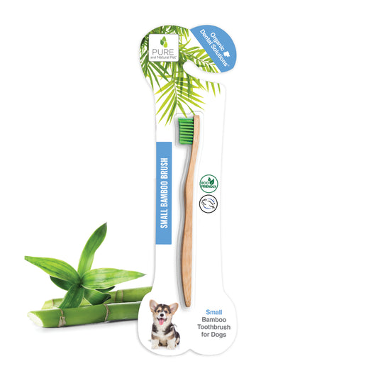 Bamboo Toothbrush for Small Dogs - Organic Dental Solutions® - Pure and Natural Pet