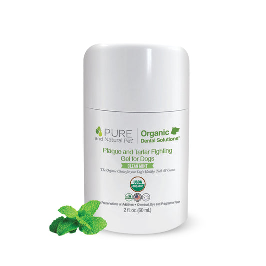 Plaque & Tartar Fighting Gel for Dogs (Clean Mint) - Organic Dental Solutions - Pure and Natural Pet