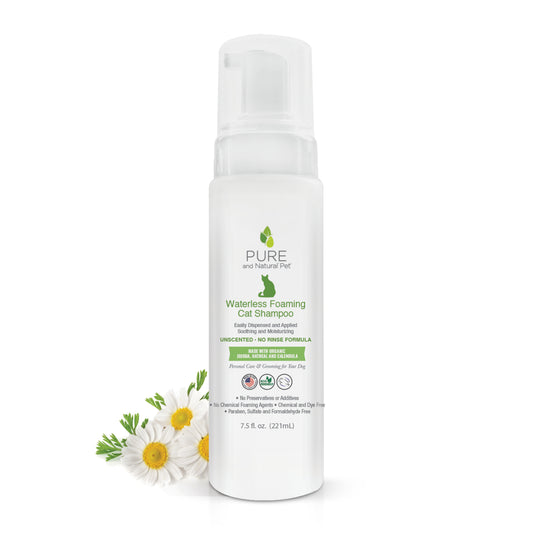 Waterless Foaming Cat Shampoo - Unscented - Pure and Natural Pet