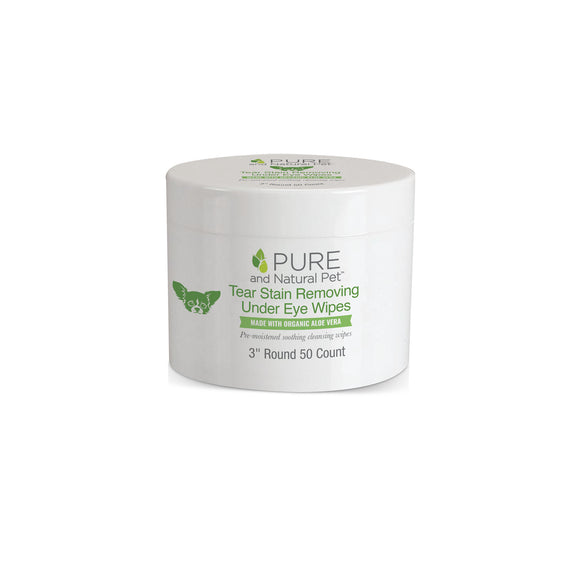 Tear Stain Removing Under Eye Wipes - Pure and Natural Pet