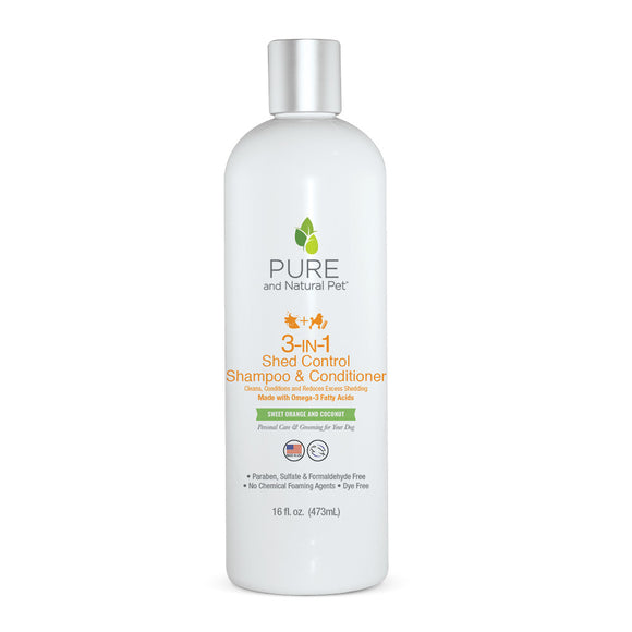 3-IN-1 Shed Control Shampoo & Conditioner (Sweet Orange & Coconut) - Pure and Natural Pet
