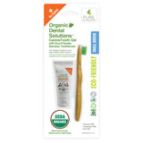 Organic Dental Solutions® CanineTooth Gel with Eco-Friendly Bamboo Toothbrush - SMALL - Pure and Natural Pet